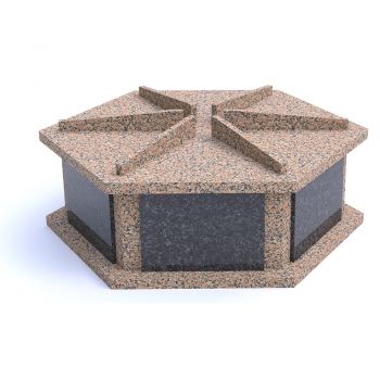 Columbarium Polygonum - 3 urnes de 22 cm à 4 urnes de 18 cm de diamètre - 6-8-12 cases_0