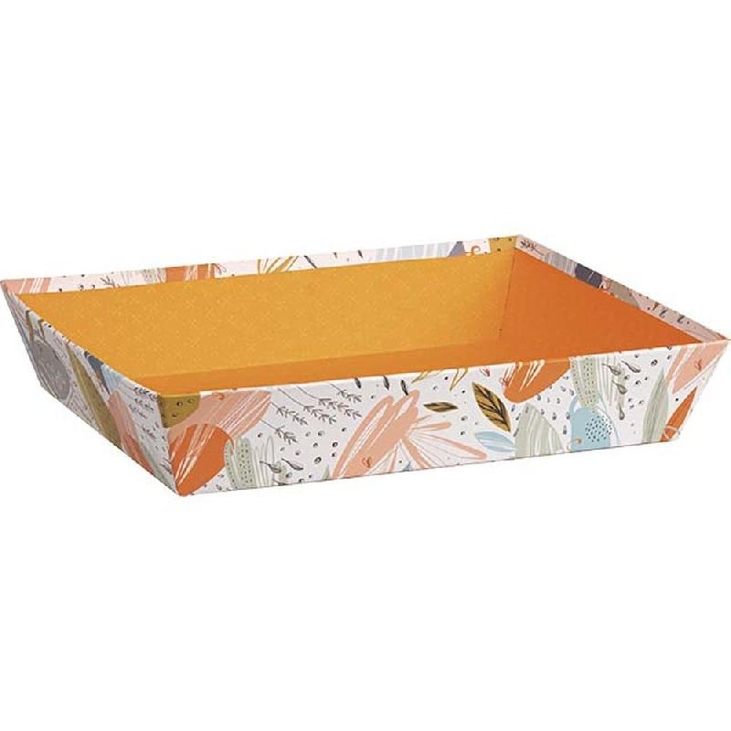 Corbeille carton Orange Fraîcheur 36x27x7cm_0