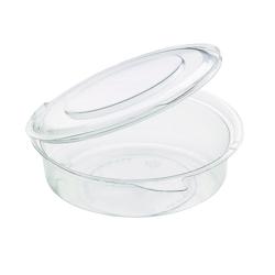 ECOLOMIQUE - 50 Pcs - Pot Deli rond PET 250ml - Ø115mm, couvercle plat attaché - ECO210DELKO250 - transparent plastique ECO210DELKO250_0