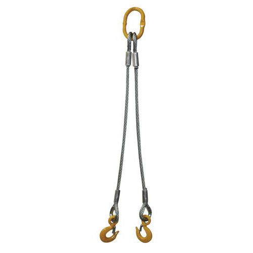 ELINGUE 2 BRINS TYPE E2 - F 410 KG DIAM 5 - MM - 10M - GODET