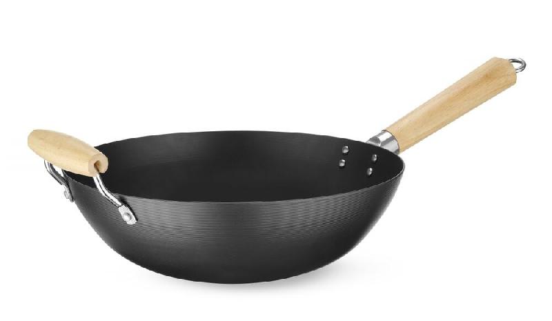 ITALCONCEPT Wok avec manche en bois, HENDI, Ø324x565mm - 627907_0