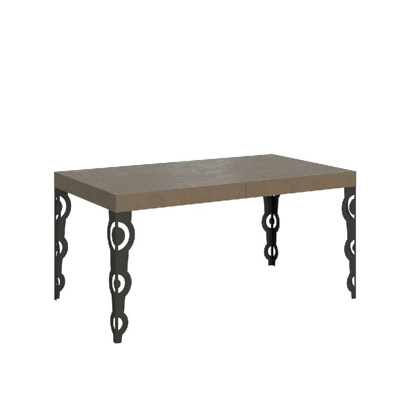 Itamoby Table Extensible Karamay 160/420X90 Cm Gris Tourterelle Avec Pieds Anthracite - beige multi-matériau VE160TAKRY420-TT-AN_0