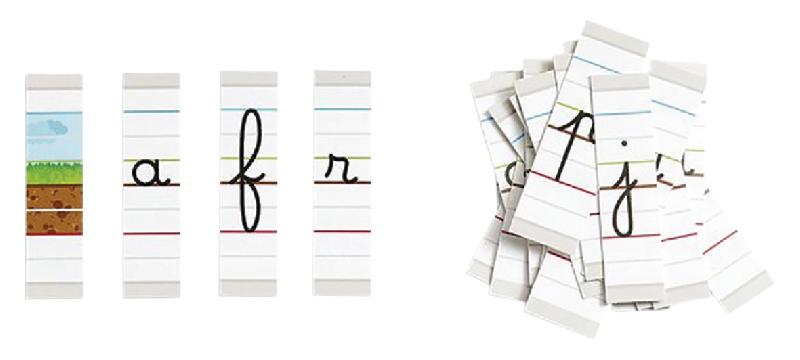 LETTRES CURSIVES LIGNÉES MAGNÉTIQUES GRAND FORMAT - MANUTAN COLLECTIVITÉS