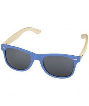 LUNETTES DE SOLEIL SUN RAY EN BAMBOU BLEU PROCESS - LUNETTES DE SOLEIL PUBLICITAIRES