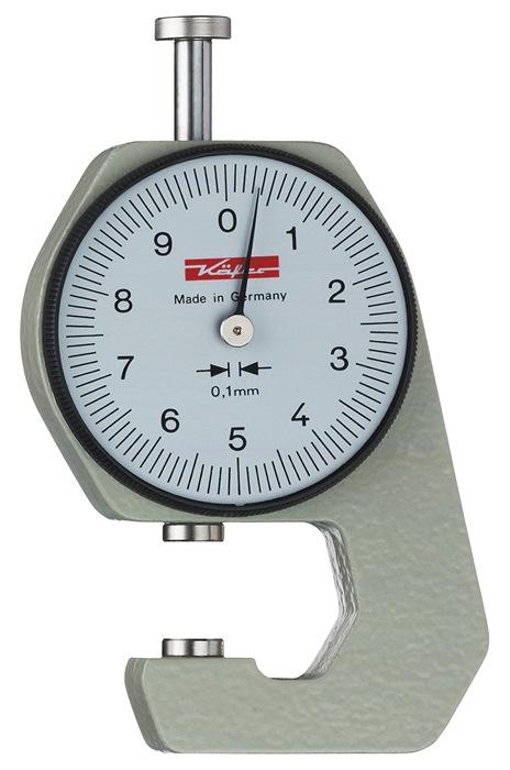 Mesureur d'épaisseur de poche K 15 - 0-10 mm, lecture 0,1 mm, plan 6,35 mm, avec étalonnage usine KÄFER_0