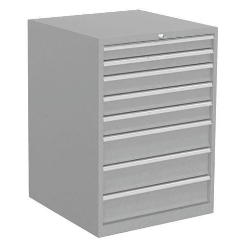 MEUBLE À 8 TIROIRS AMÉNAGEABLES GRIS CLAIR/GRIS 7035 - ANJOU TOLERIE