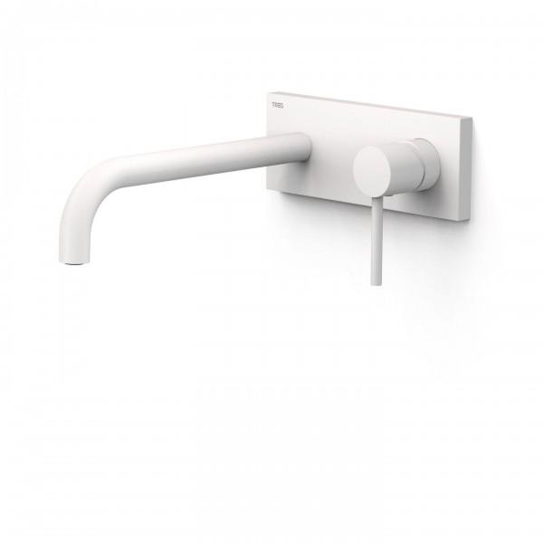 MITIGEUR ÉVIER MURAL STRUCTURE ENCASTRÉE INDIVISIBLE SUPPORT SILENTBLOCK WHITEMAT (BLANC MAT) - TRES 26230012BM
