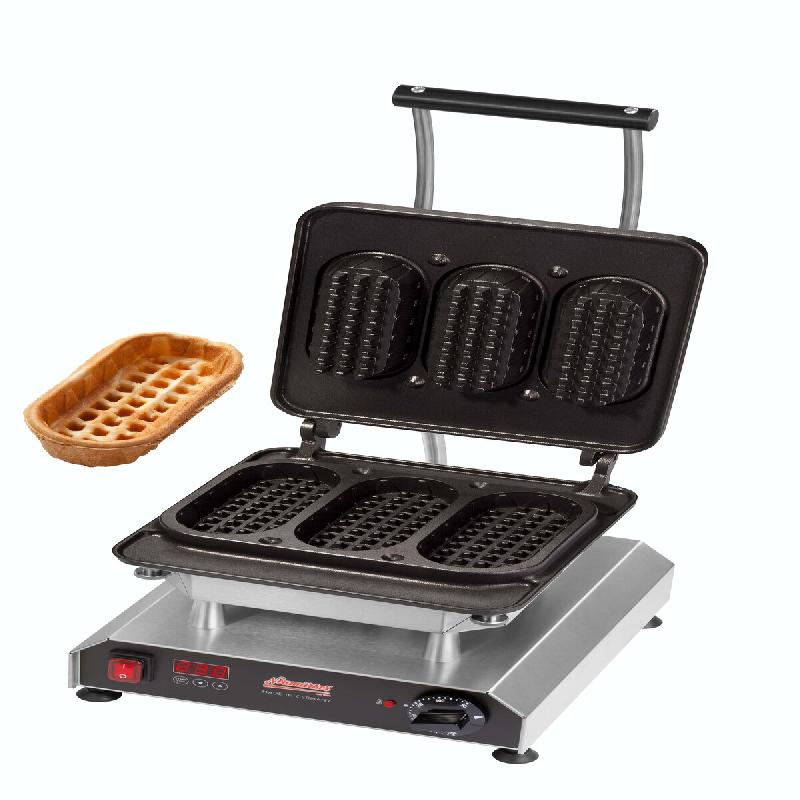 Neumärker® Gaufrier Thermocook® incl. Plaques interchangeables Coupelle gaufrée - gris inox 12-40801-65_0
