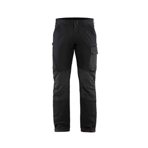 PANTALON DE TRAVAIL MAINTENANCE STRETCH 4D NOIR/GRIS FONCÉ C146 - BLAKLADER