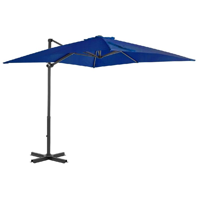 Parasol de jardin en porte-à-faux mât en aluminium bleu azuré Modèle Sirius Vision - 46987_0