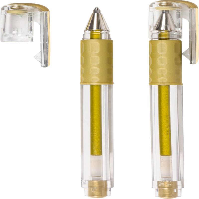 Pentel Roller encre gel HybridGel Grip, pointe moyenne 0,8 mm, encre or - doré plastique K118X_0