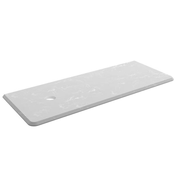 PLAN DE TOILETTE UNIIQ 1200 DROITE GRIS POLAIRE POUR PLAN VASQUE À POSER 1210 X 22 X 460 MM - SALGAR 83944