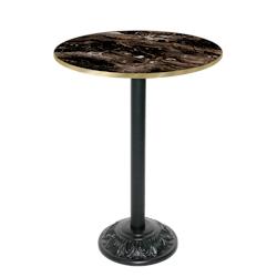 Restootab - Mange-debout style bistrot Ø70cm capuccino chants laiton - marron TB-VRSFF-R70M-BER.CAP-LAI_0