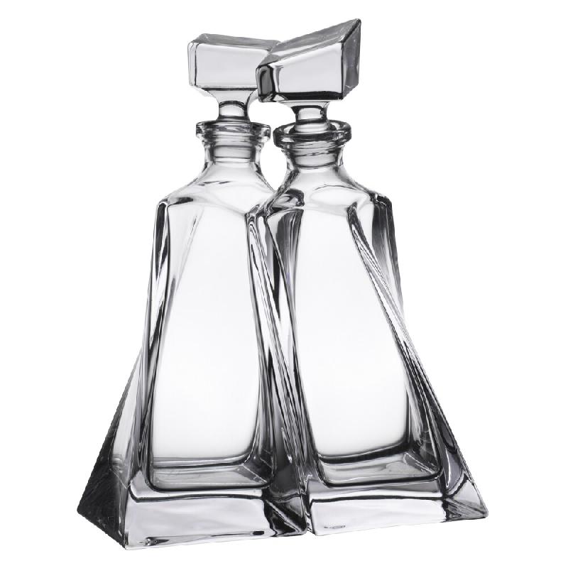 Set de 2 carafes Lovers 0,5 l -  50 cl Transparent Carré Cristallin Table Passion 10.5x10.5 cm - transparent 8593403818447_0