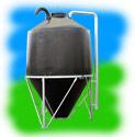 Silo agricole à aliment - Fond conique robuste et inaltérable - 6 m3 axial - Structure en acier galvanisé_0