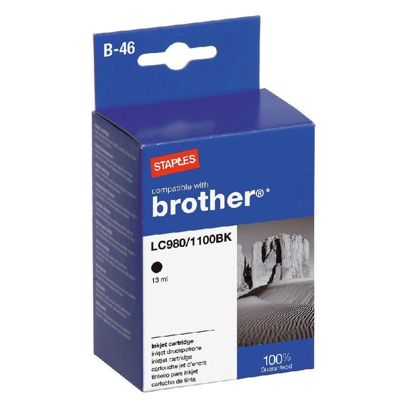 STAPLES CARTOUCHE D'ENCRE COMPATIBLE LC1100 N (PL0000017) - COMPATIBLE: BROTHER - COULEUR: NOIR