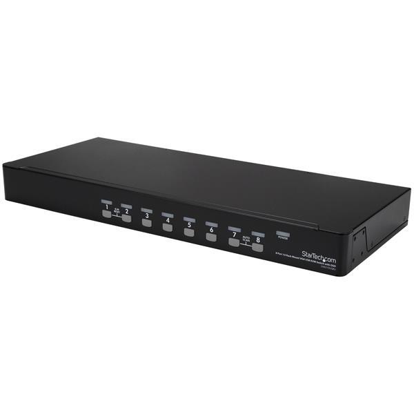 StarTech.Com Kit de commutateur KVM USB à montage sur rack 1U 8 ports avec affichage à l'écran et câbles_0
