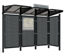 Station bus conviviale® avec bardages en acier, vitrage PMMA anti-UV et options modulaires - Jesignale_0