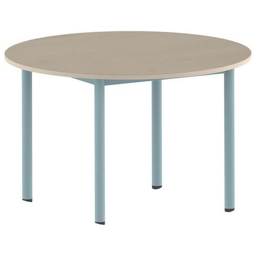 TABLE CARÉLIE Ø 120 CM MOBILE T6 STRAT ÉRABLE LAGON 6027 - MOBIDECOR
