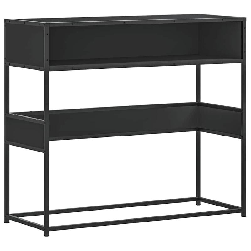 Table console noir 90x35x80 cm bois d'ingénierie Modèle Atlas Infinite Select - 849169_0