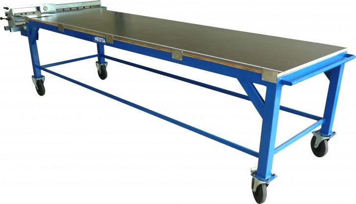 Table de coupe industrielle - Plateau en bois stable - Longueur 3200 mm - Charge utile 300 kg_0