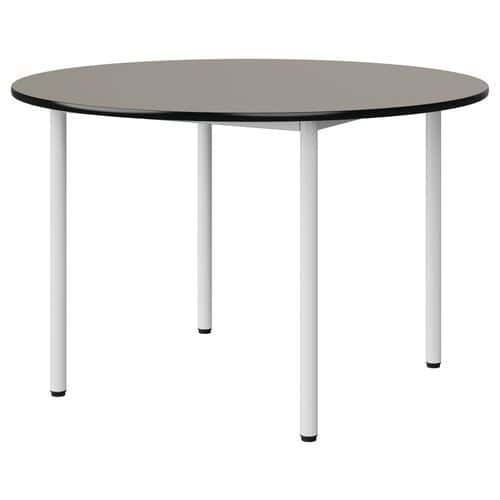 TABLE MALIBU Ø 120 T6 4P STRA ANTIB GRIS U727/NOIR BLC 9016