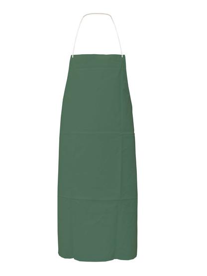 Tablier PVC/Polyester/PVC avec bavette - Vert - 100 x 70 cm - Léger et pratique_0