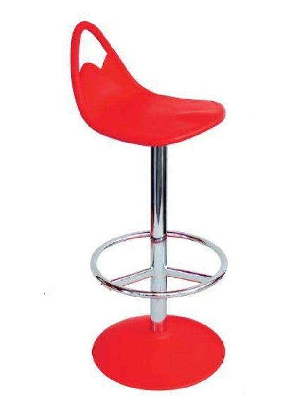 Tabouret de bar snack - tournant avec colonne chromée - plusieurs coloris disponibles_0