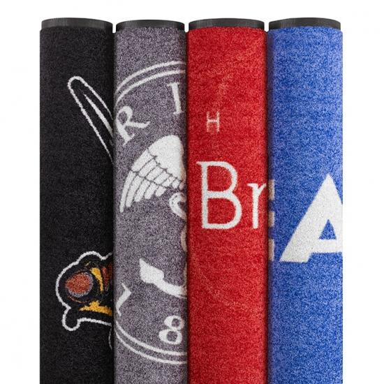 Tapis d'entrée personnalisable - lavable en machine - surface velours en fibres polyamide - usage intensif_0