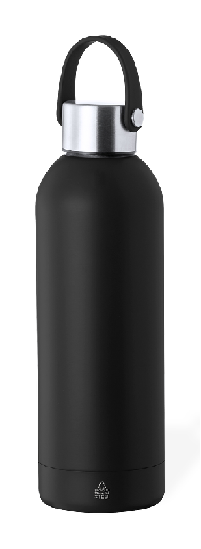 Thermos - Gourde isotherme en acier inoxydable recyclé 500 ml - Couleur noire_0
