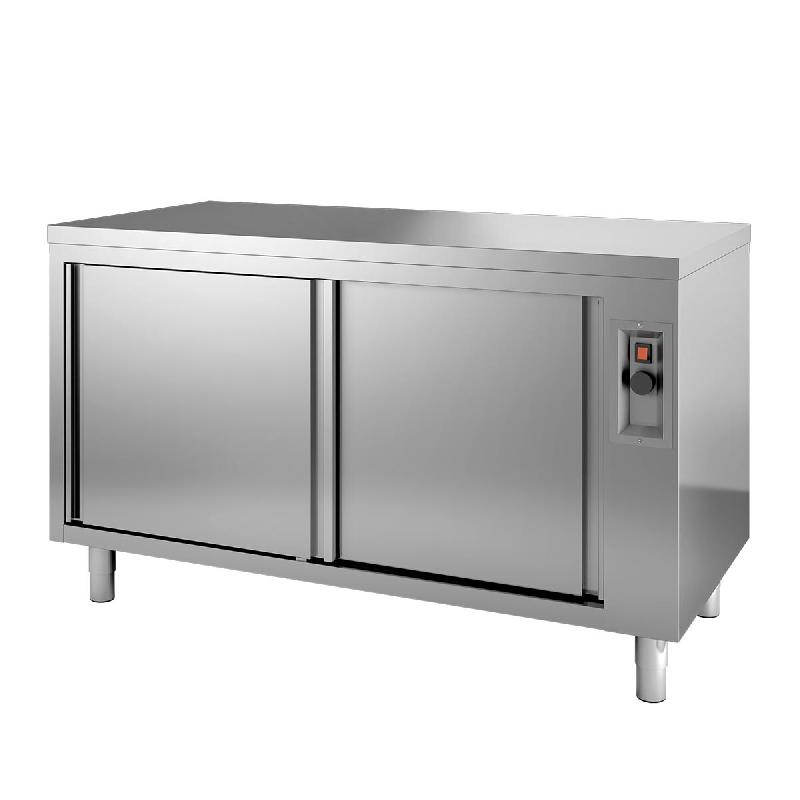 Vaiotec TOPLINE Armoire chauffante 600 / 2 portes coulissantes L:1200 - inox 4-6TASC120-1B_0