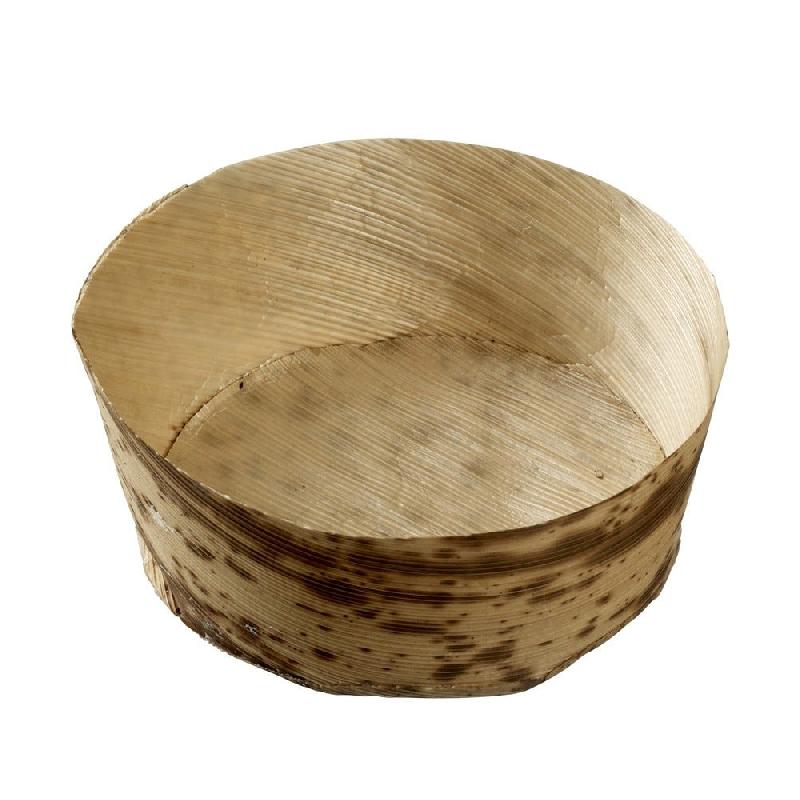 Verrine ronde feuille de Bambou couleur naturelle Ø5,5cm - par 1000_0
