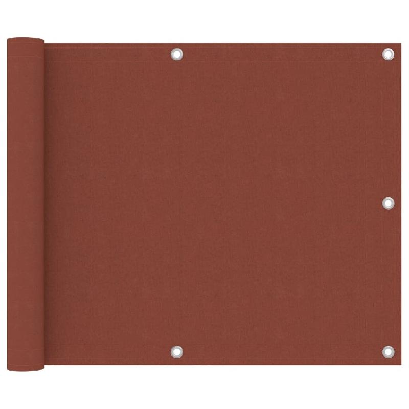 VidaXL Écran de balcon Terre cuite 75x300 cm Tissu Oxford Modèle Clima Plus - rouge 134972_0