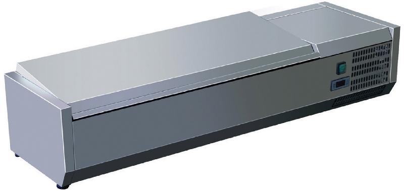 Saladette réfrigérée à poser inox 5 bacs gn 1/3 + 1 bac gn 1/2 positive - C150C_0