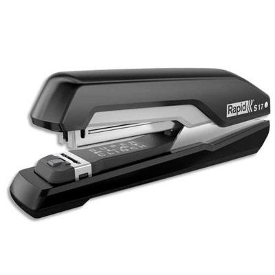 AGRAFEUSE DE TABLE RAPID S17 SUPERFLATCLINCH - AGRAFES 24/6 ET 26/6 - 30 FEUILLES - NOIR