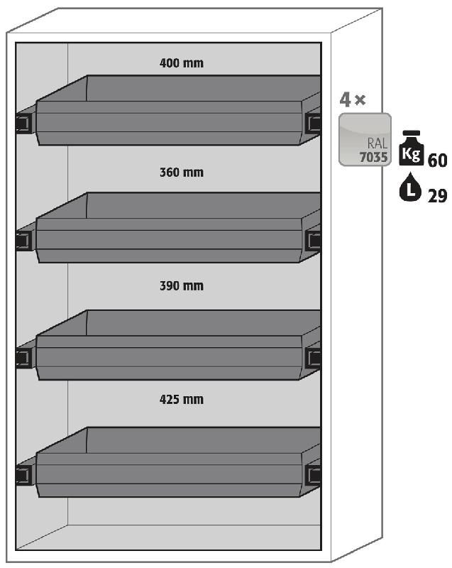 ARMOIRE SÉCURITÉ S-PHOENIX-90 S90.196.120.FDAS BLANC - MANUTAN COLLECTIVITÉS