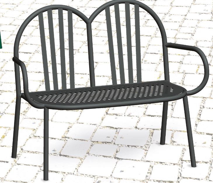 Banc Eden Duo  Tube Acier Livré monté_0