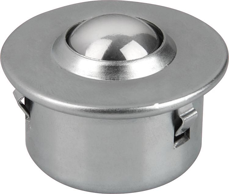 Bille de convoyage à clipser - norelem France - acier zingué - modèle 95160 avec joint de protection_0