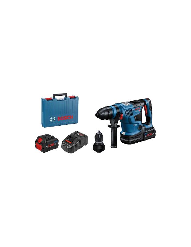 PERFORATEUR SDS PLUS 18V BITURBO GBH 18V-34 CF 5,8J + 2 BATTERIES PROCORE 8AH + CHARGEUR + COFFRET STANDARD - BOSCH - 0611914002