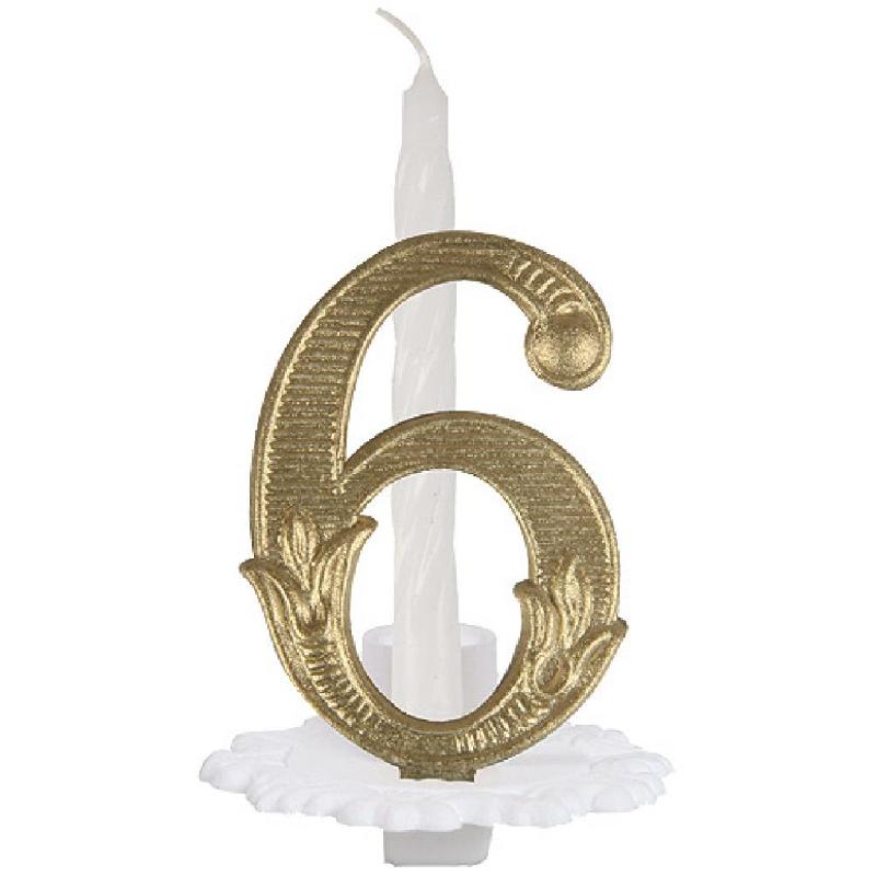 BOUGIE CHIFFRE ORDINAIRE N°6 X 10 FIRPLAST