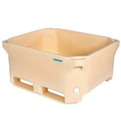 Caisse-palette industrielle 400 litres - polyéthylène contact alimentaire - dimensions 120x100x57 cm_0