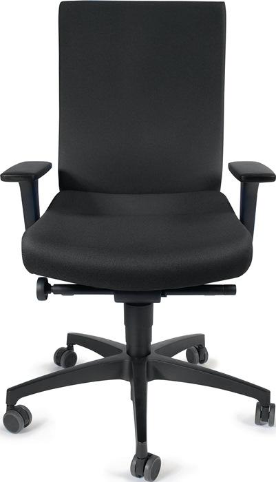 Chaise de bureau pivotante avec technique synchrone noire 400-520 mm avec accoudoirs Capacité charge 110 kg DAUPHIN_0
