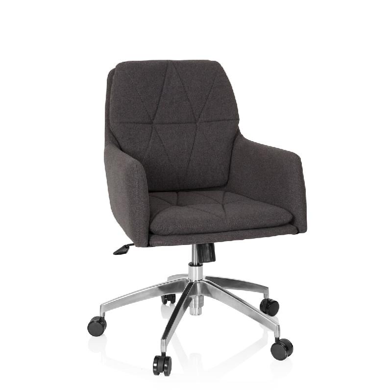 Chaise de bureau / pivotante SHAKE 350 en tissu gris foncé hjh OFFICE - gris polyester 670946_0