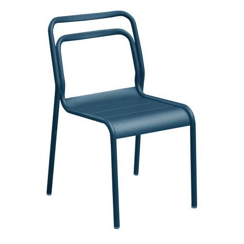 CHAISE EMPILABLE EOS ALU BLEU NUIT