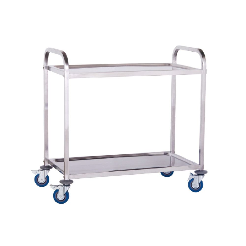 Chariot en inox profondeur 55 cm - 2 niveaux_0