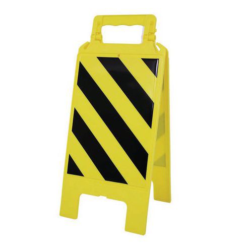 CHEVALET DE SIGNALISATION H600MM X L275MM HACHURE J/N - NOVAP