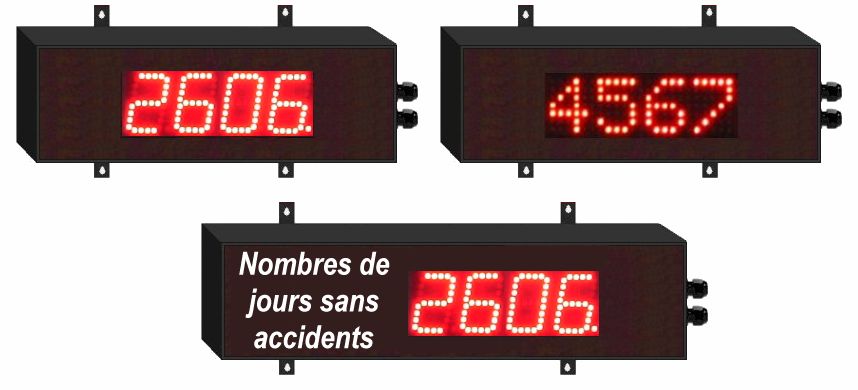 Afficheur lumineux de sécurité et compteur journalier 6 cm (luminosité extérieur)_0