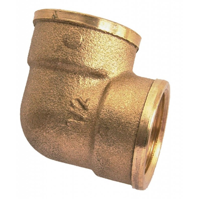 COUDE DOUBLE FEMELLE 20X27 LAITON - GARIS - D23004B