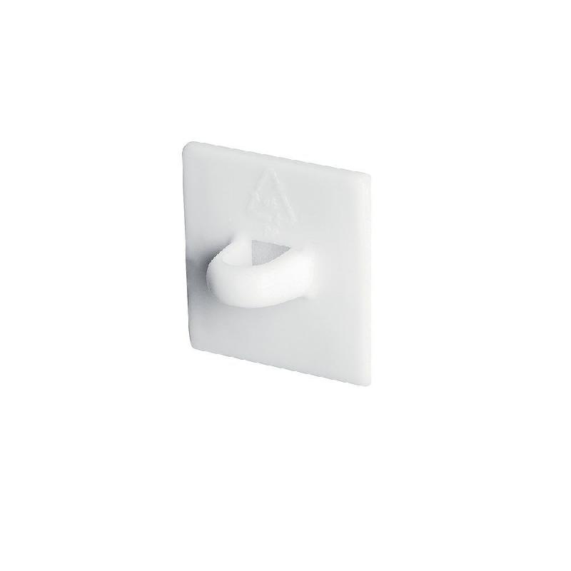 Crochet adhésif plafond 20x20mm - par 20 - Blanc - Plastique_0