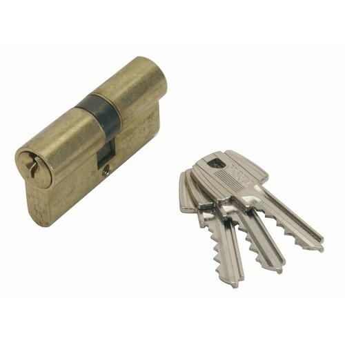 CYLINDRE DOUBLE TE-5 SUR PASSE GÉNÉRAL - 40X40 MM - LAITON POLI TESA SÉCURITÉ